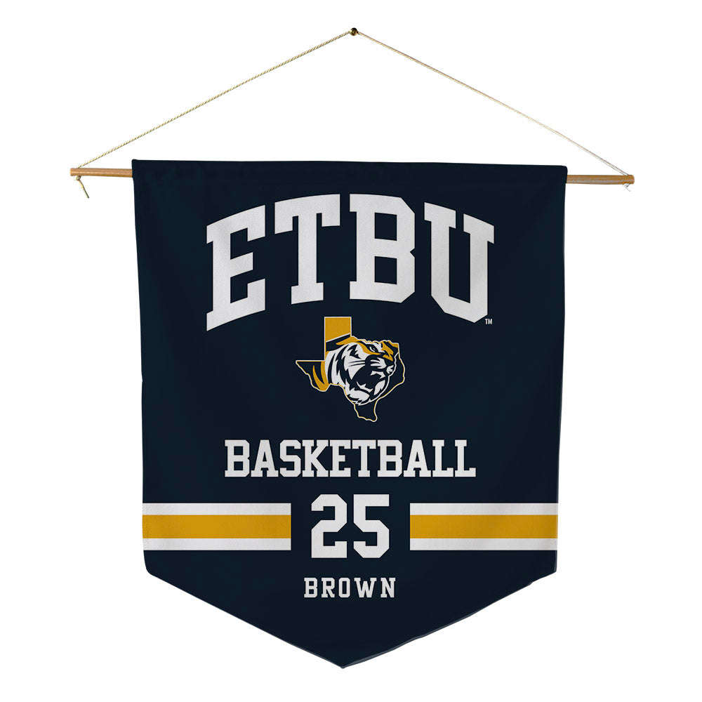 ETBU - NCAA Men's Basketball : Kendric Brown - Pennant - 18" x 21"-0