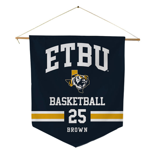 ETBU - NCAA Men's Basketball : Kendric Brown - Pennant - 18" x 21"-0
