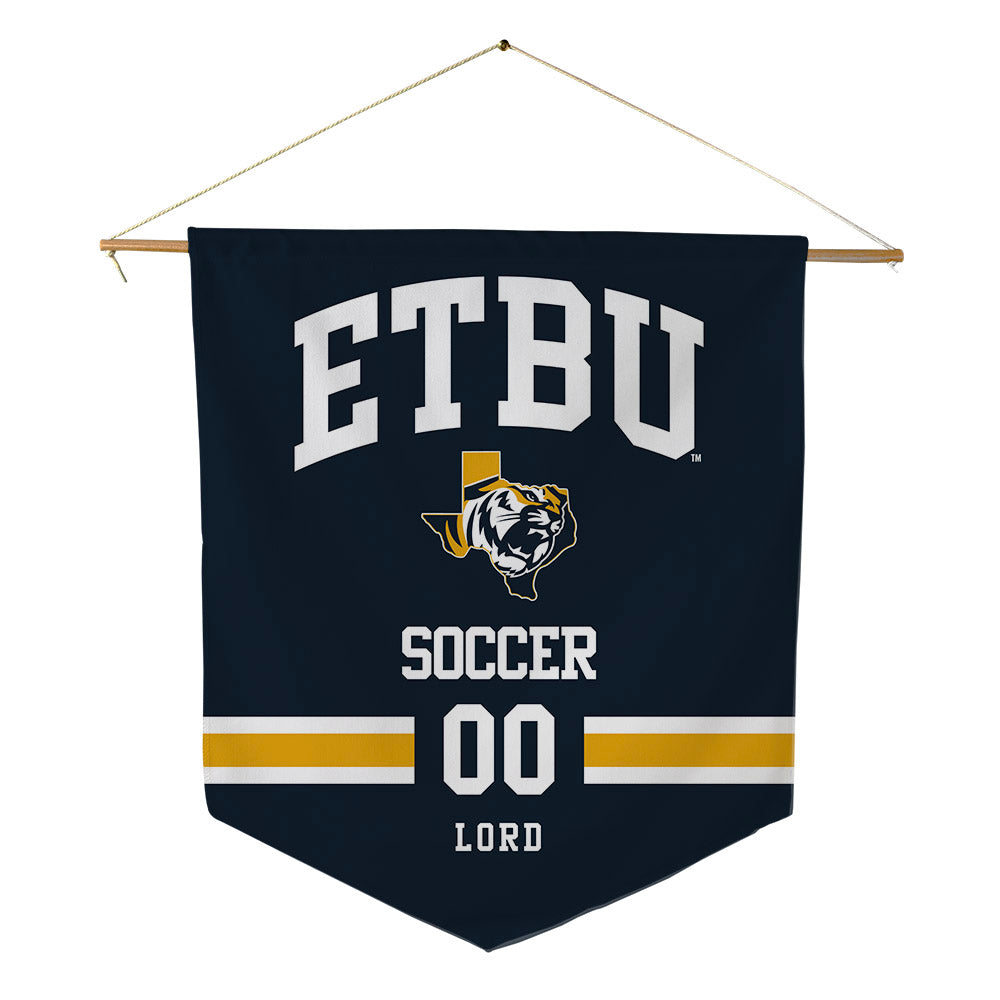 ETBU - NCAA Men's Soccer : Ryan Lord - Pennant - 18" x 21"-0