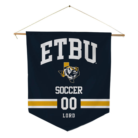 ETBU - NCAA Men's Soccer : Ryan Lord - Pennant - 18" x 21"-0