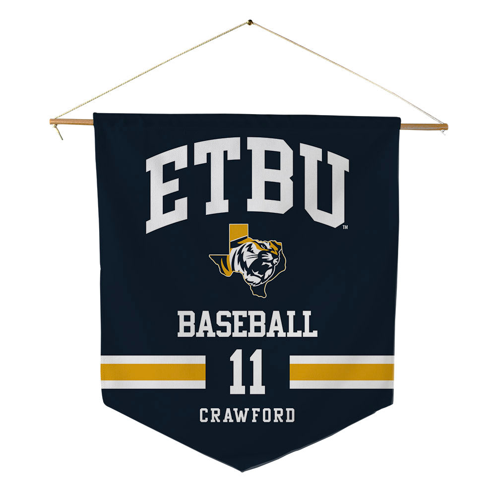 ETBU - NCAA Baseball : Chance Crawford - Pennant - 18" x 21"-0