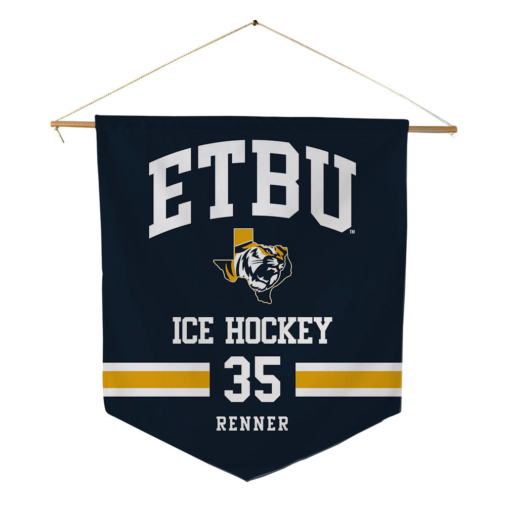 ETBU - NCAA Men's Ice Hockey : Andrew Renner - Pennant - 18" x 21"-0