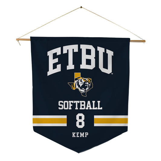ETBU - NCAA Softball : Alexis Kemp - Pennant - 18" x 21"-0