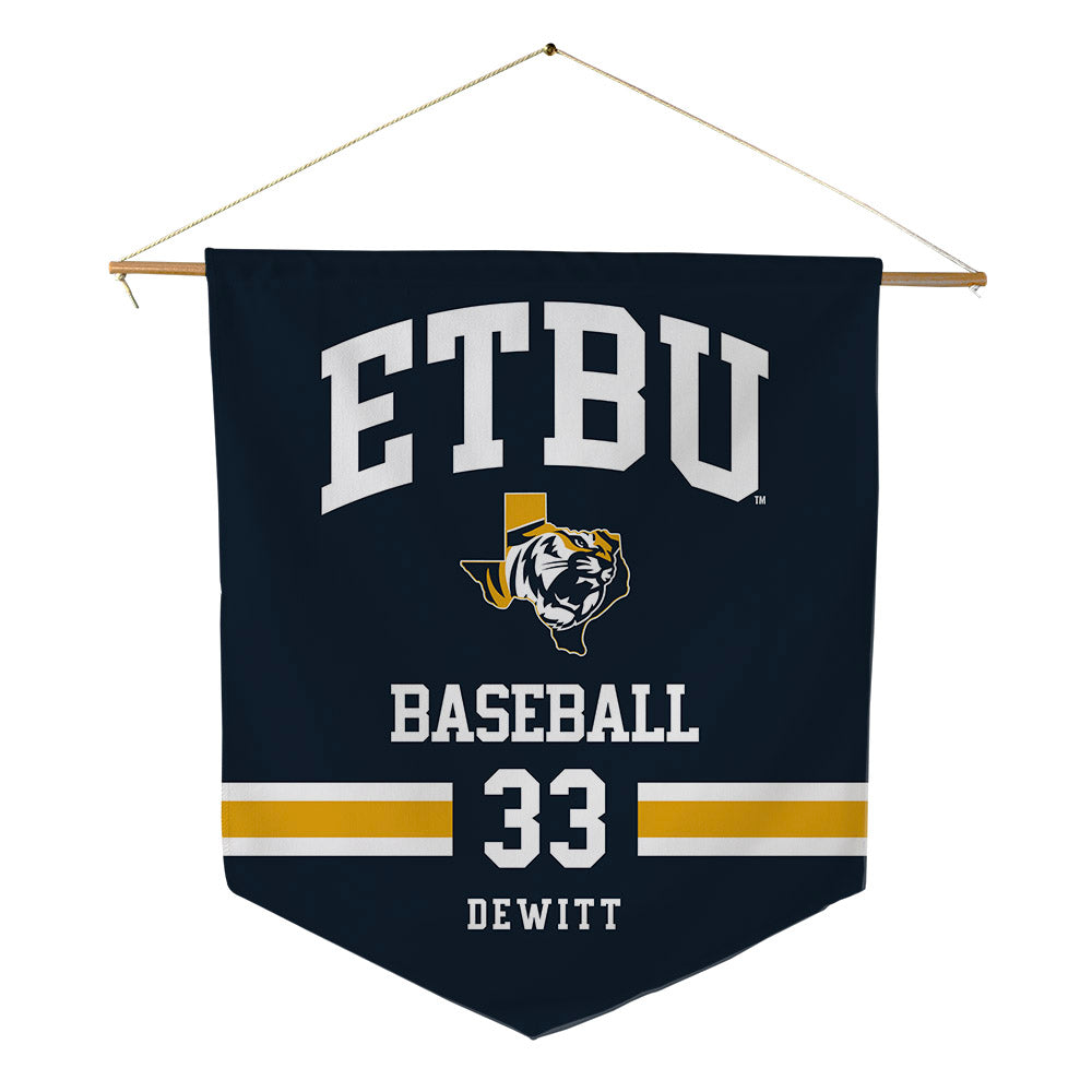 ETBU - NCAA Baseball : Jace DeWitt - Pennant - 18" x 21"-0