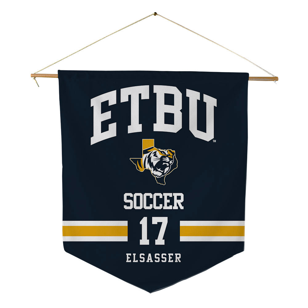 ETBU - NCAA Men's Soccer : Kaden Elsasser - Pennant - 18" x 21"-0