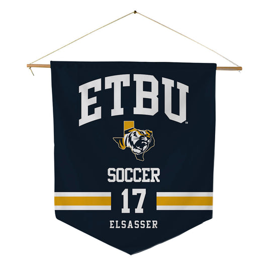 ETBU - NCAA Men's Soccer : Kaden Elsasser - Pennant - 18" x 21"-0