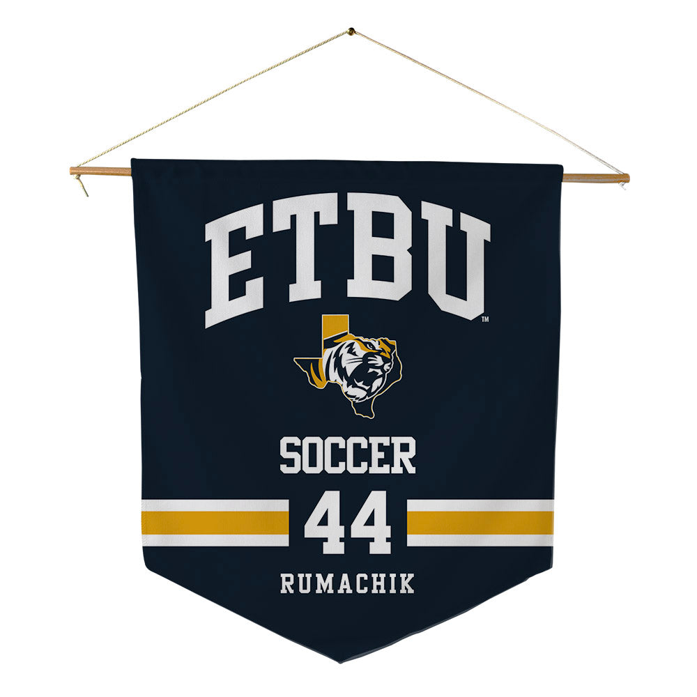 ETBU - NCAA Women's Soccer : Maddie Rumachik - Pennant - 18" x 21"-0