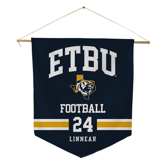 ETBU - NCAA Football : Bryson Linnear - Pennant - 18" x 21"-0