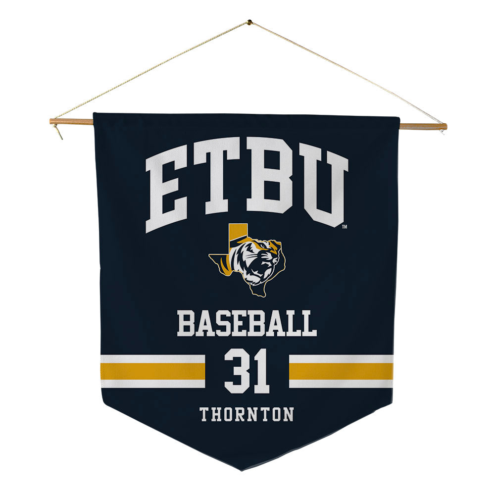 ETBU - NCAA Baseball : Isaac Thornton - Pennant - 18" x 21"-0