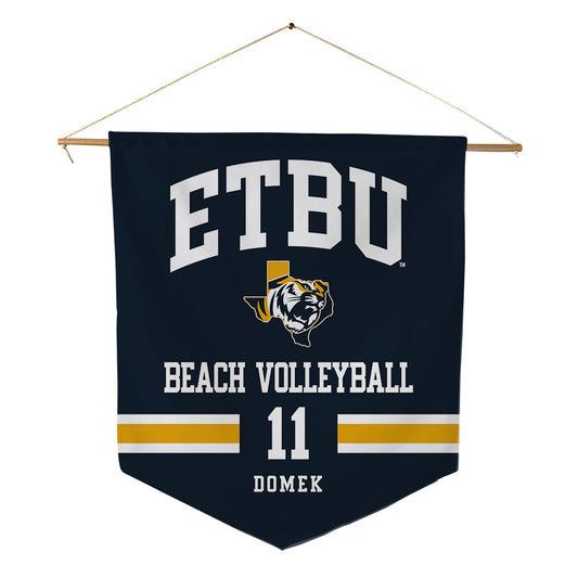 ETBU - NCAA Beach Volleyball : KK Domek - Pennant - 18" x 21"-0