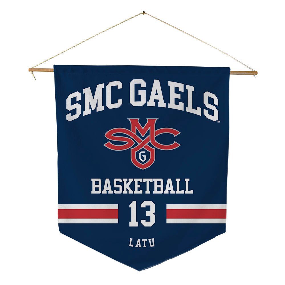 SMC - NCAA Women's Basketball : Malia Latu - Pennant - 18" x 21"-0