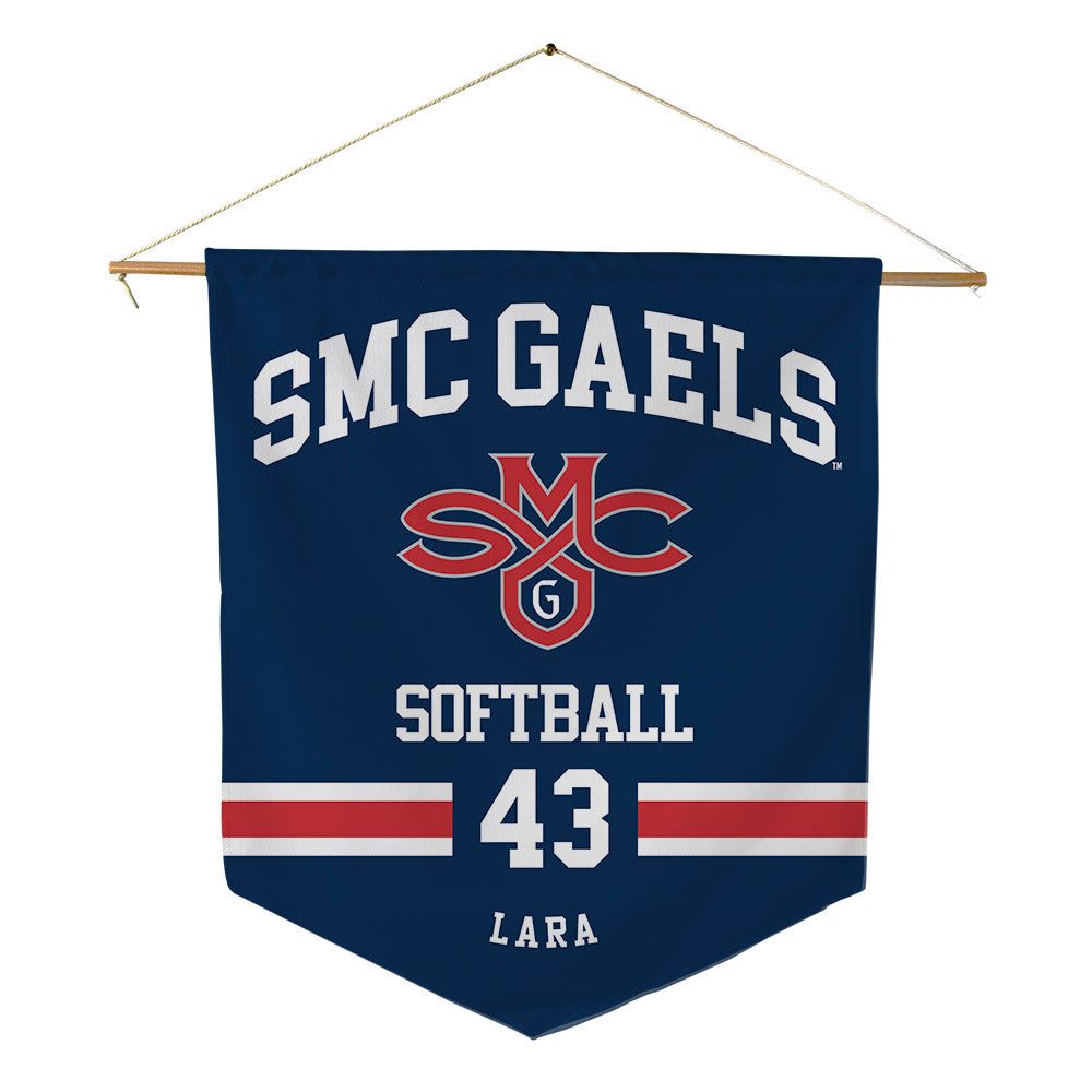 SMC - NCAA Softball : Camille Lara - Pennant - 18" x 21"-0