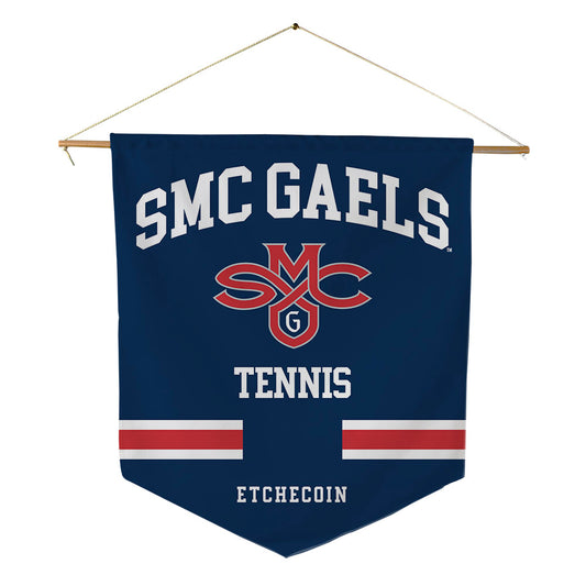 SMC - NCAA Men's Tennis : Juan Pedro Etchecoin - Pennant - 18" x 21"-0