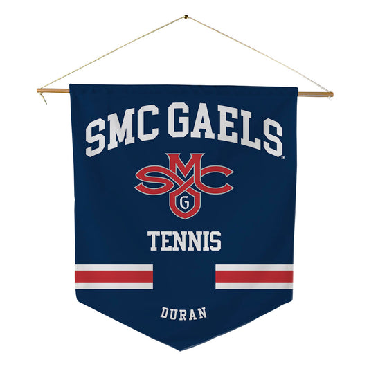 SMC - NCAA Men's Tennis : Francisco Duran - Pennant - 18" x 21"-0