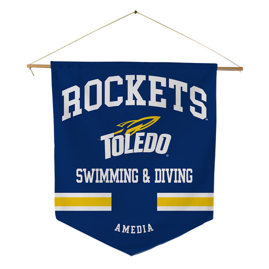 Toledo - NCAA Women's Swimming & Diving : Fallon Amedia - Pennant - 18" x 21"-0
