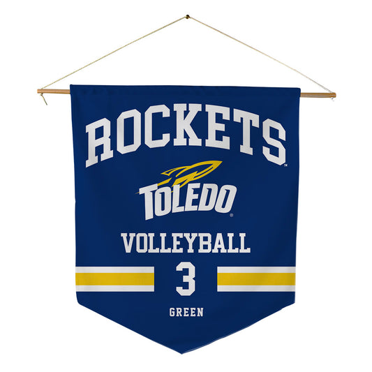 Toledo - NCAA Women's Volleyball : Janelle Green - Pennant - 18" x 21"-0