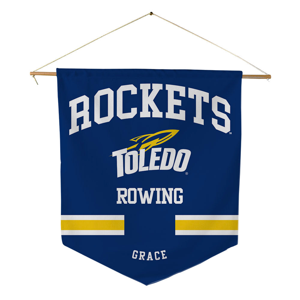 Toledo - NCAA Women's Rowing : Tay Grace - Pennant - 18" x 21"-0