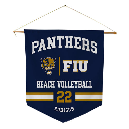 FIU - NCAA Beach Volleyball : Nicole Robison - Pennant - 18" x 21"-0