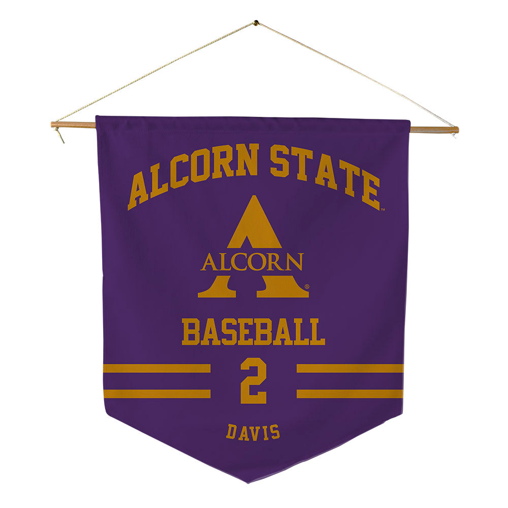 Alcorn - NCAA Baseball : Kanious Davis - Pennant - 18" x 21"-0