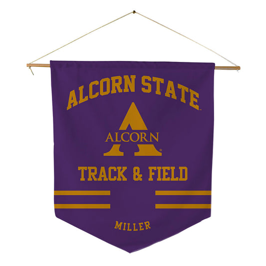 Alcorn - NCAA Men's Track & Field : Jadan Miller - Pennant - 18" x 21"-0