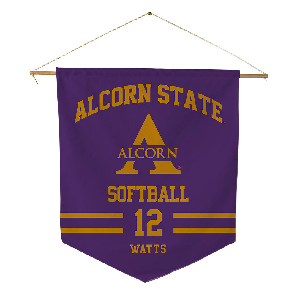 Alcorn - NCAA Softball : Layla Watts - Pennant - 18" x 21"-0