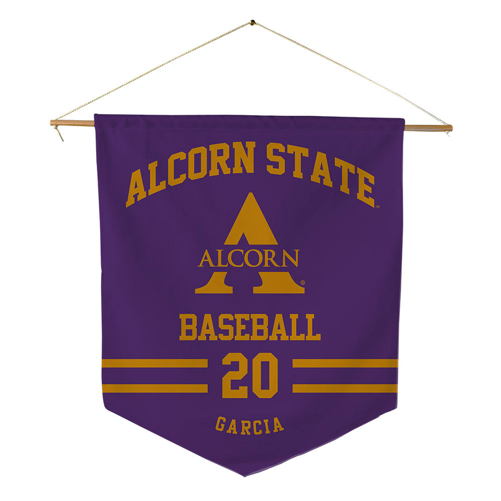 Alcorn - NCAA Baseball : Nicodemius Garcia - Pennant - 18" x 21"-0