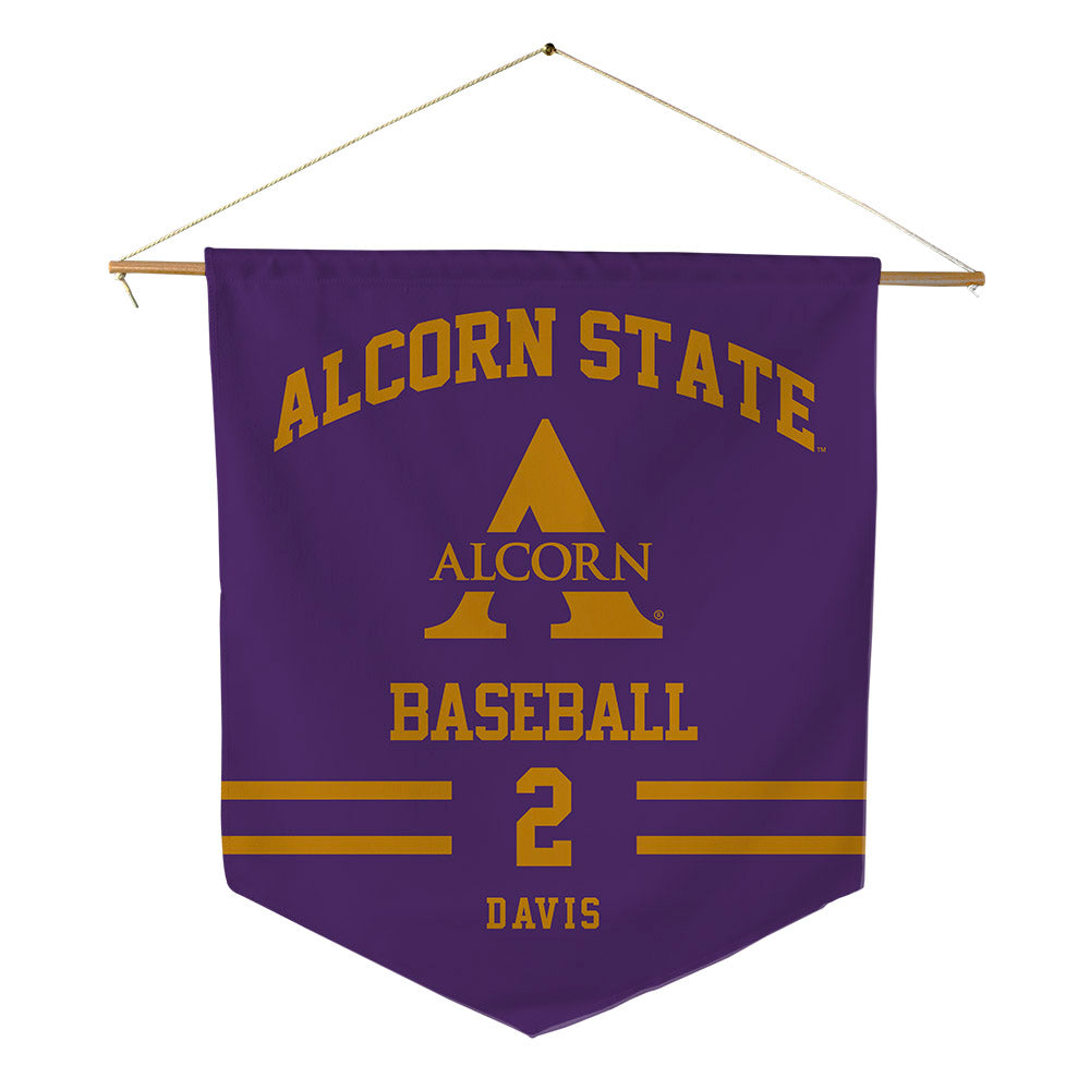 Alcorn - NCAA Baseball : Kanious Davis - Pennant - 18" x 21"-0