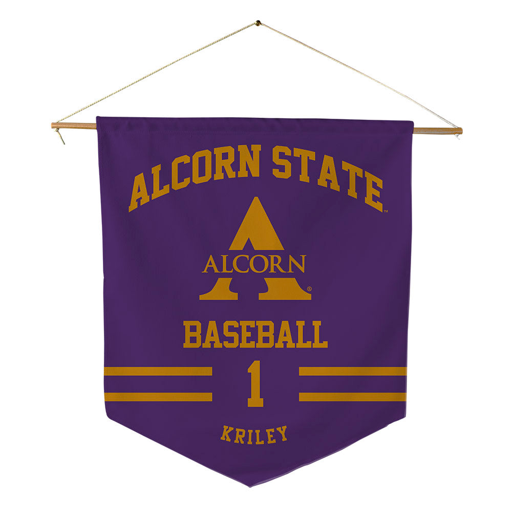 Alcorn - NCAA Baseball : Devin Kriley - Pennant - 18" x 21"-0