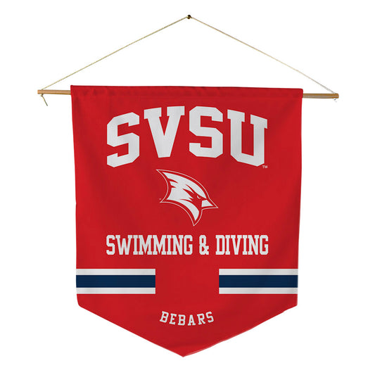 Saginaw Valley - NCAA Men's Swimming & Diving : Adam Bebars - Pennant - 18" x 21"-0