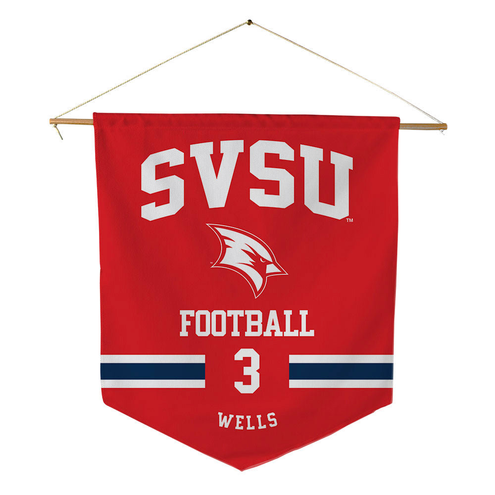 Saginaw Valley - NCAA Football : Aelijah Wells - Pennant - 18" x 21"-0