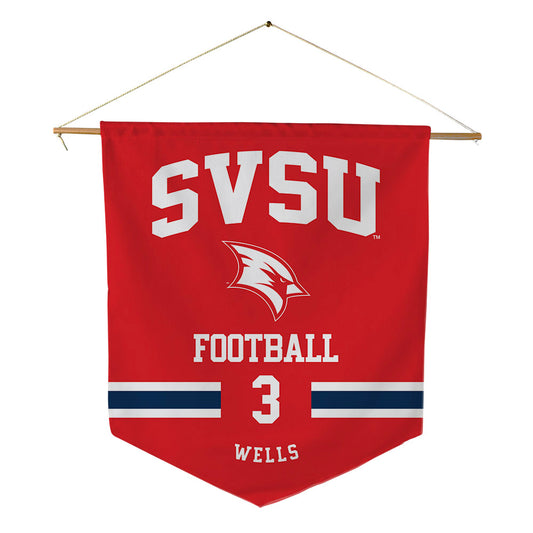 Saginaw Valley - NCAA Football : Aelijah Wells - Pennant - 18" x 21"-0