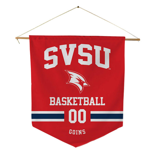 Saginaw Valley - NCAA Men's Basketball : Cyrus Goins - Pennant - 18" x 21"-0