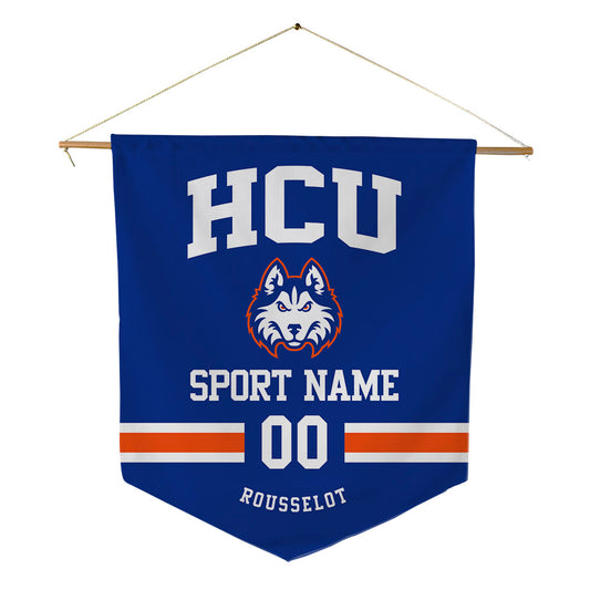 HCU - NCAA Women's Golf : Lou Rousselot - Pennant - 18" x 21"-0
