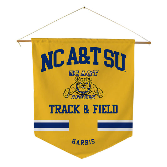 North Carolina A&T - NCAA Men's Track & Field : Vance Harris - Pennant - 18" x 21"-0