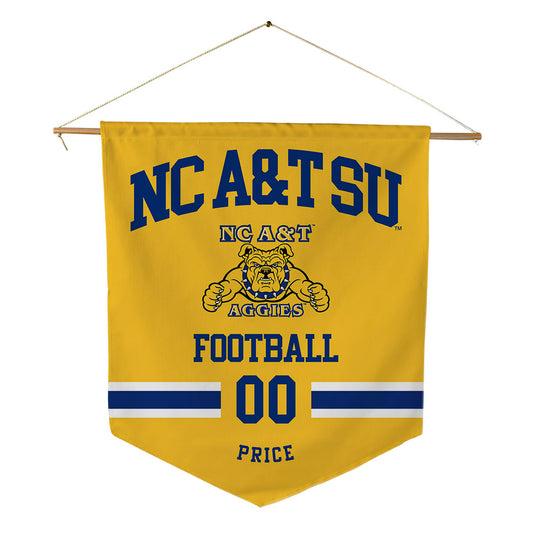 North Carolina A&T - NCAA Football : Chris Price - Pennant - 18" x 21"-0