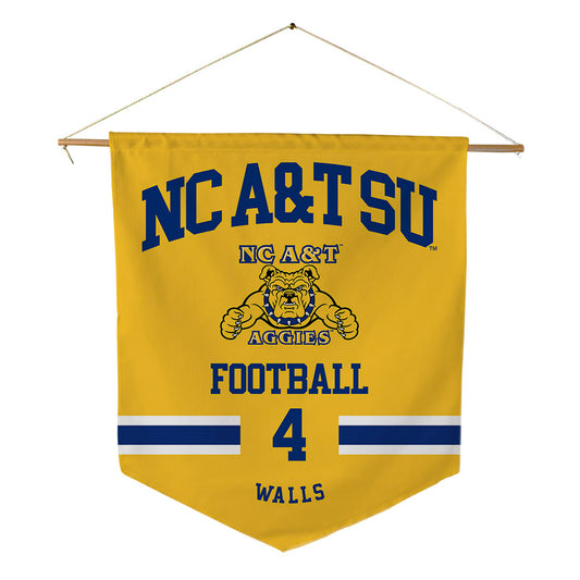 North Carolina A&T - NCAA Football : Jy Walls - Pennant - 18" x 21"-0