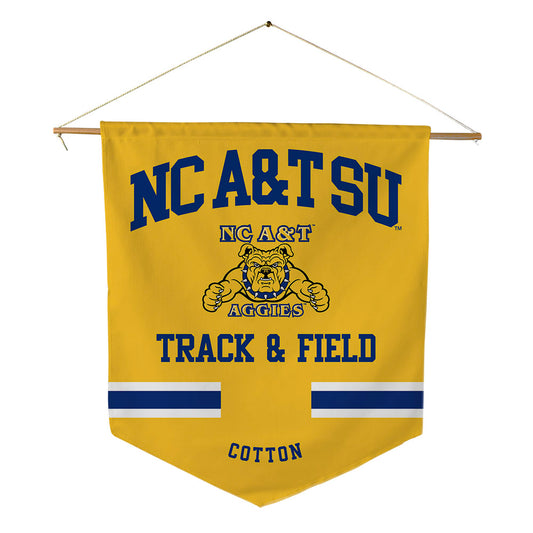 North Carolina A&T - NCAA Women's Track & Field : Stefan Cotton - Pennant - 18" x 21"-0