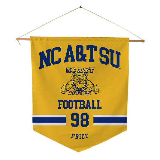 North Carolina A&T - NCAA Football : Chris Price - Pennant - 18" x 21"-0