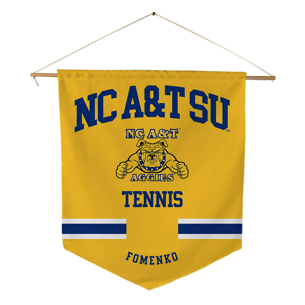 North Carolina A&T - NCAA Women's Tennis : Valeriia Fomenko - Pennant - 18" x 21"-0