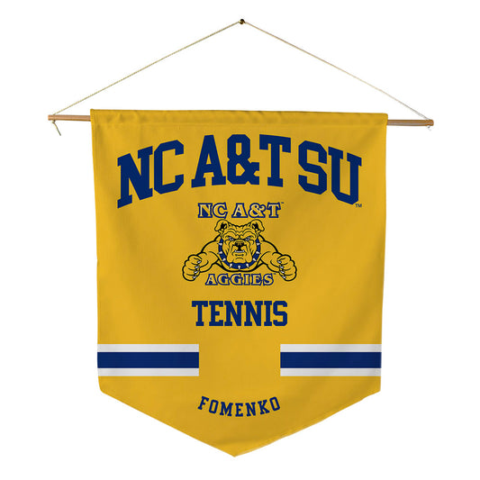 North Carolina A&T - NCAA Women's Tennis : Valeriia Fomenko - Pennant - 18" x 21"-0