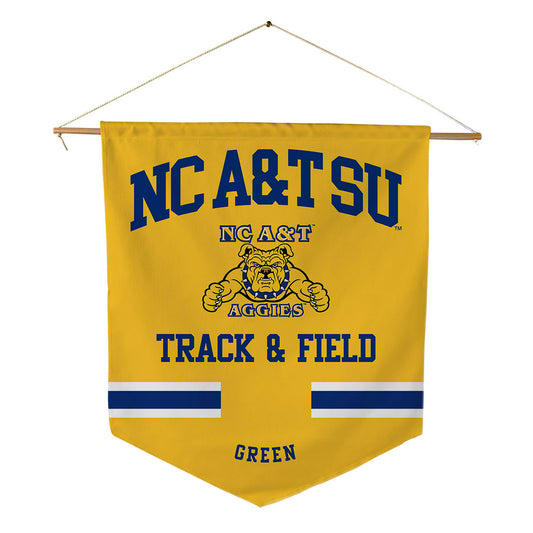 North Carolina A&T - NCAA Men's Track & Field : Abdiselam Green - Pennant - 18" x 21"-0