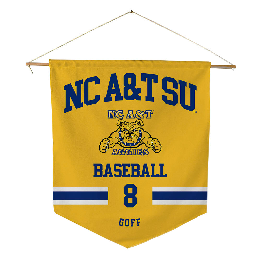 North Carolina A&T - NCAA Baseball : Blake Goff - Pennant - 18" x 21"-0