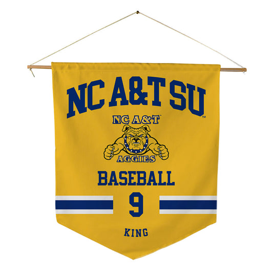 North Carolina A&T - NCAA Baseball : Grayson King - Pennant - 18" x 21"-0