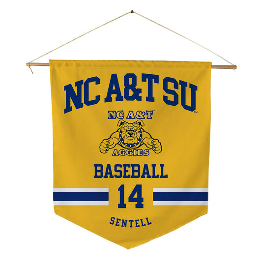 North Carolina A&T - NCAA Baseball : Gavin Sentell - Pennant - 18" x 21"-0