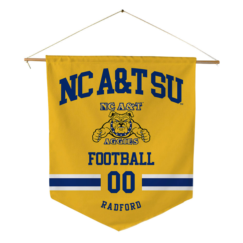 North Carolina A&T - NCAA Football : Terry Radford - Pennant - 18" x 21"-0