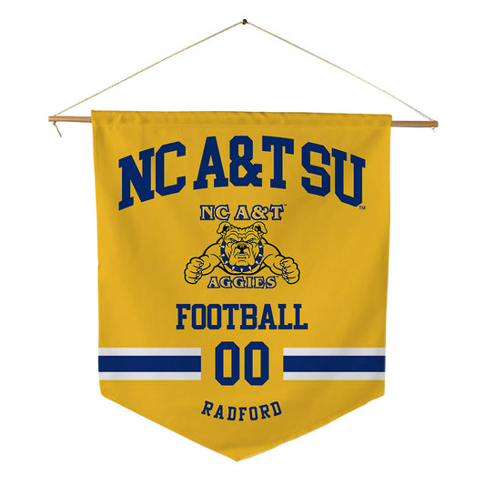 North Carolina A&T - NCAA Football : Terry Radford - Pennant - 18" x 21"-0