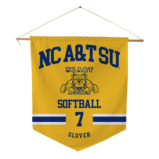 North Carolina A&T - NCAA Softball : Trinity Glover - Pennant - 18" x 21"-0