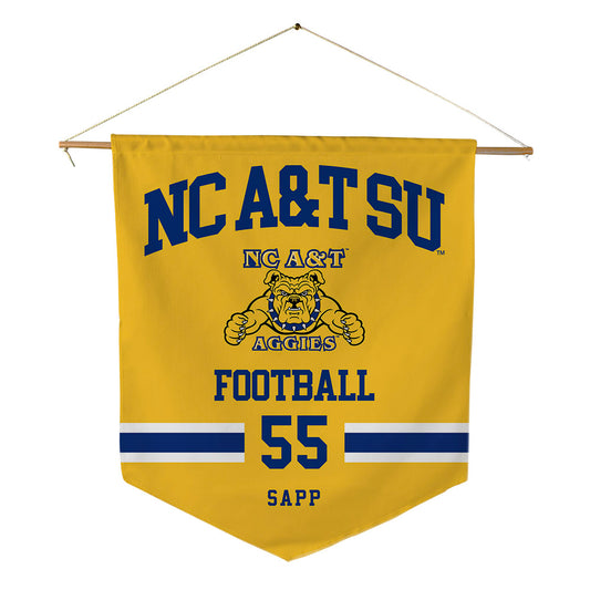 North Carolina A&T - NCAA Football : QaeShon Sapp - Pennant - 18" x 21"-0
