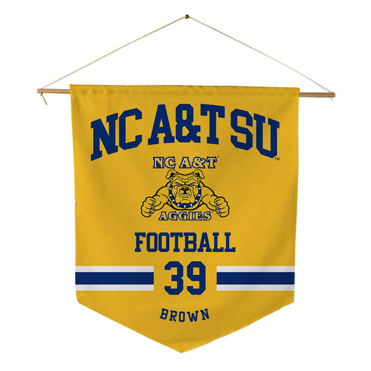 North Carolina A&T - NCAA Football : Andrew Brown - Pennant - 18" x 21"-0