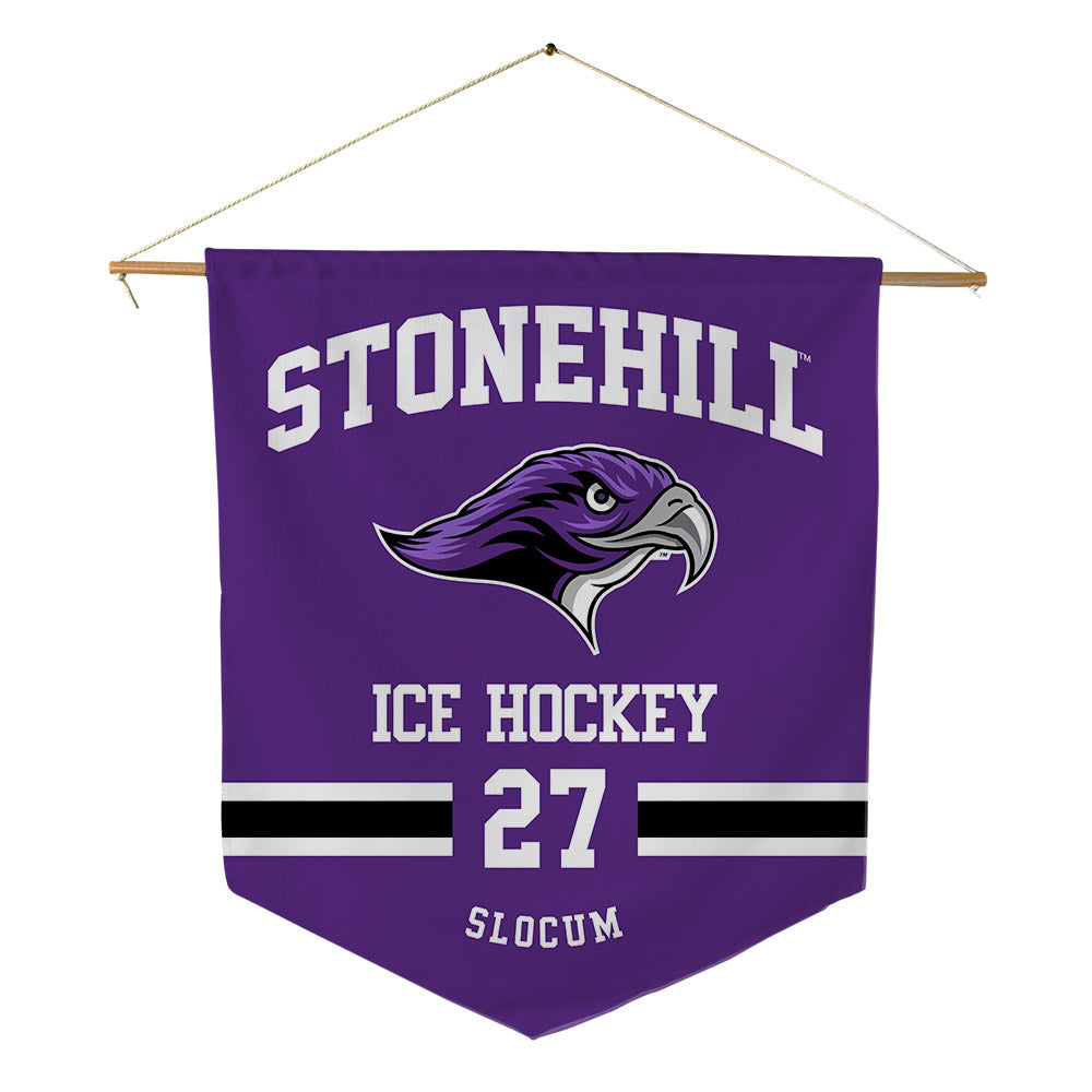 Stonehill - NCAA Women's Ice Hockey : Makenna Slocum - Pennant - 18" x 21"-0